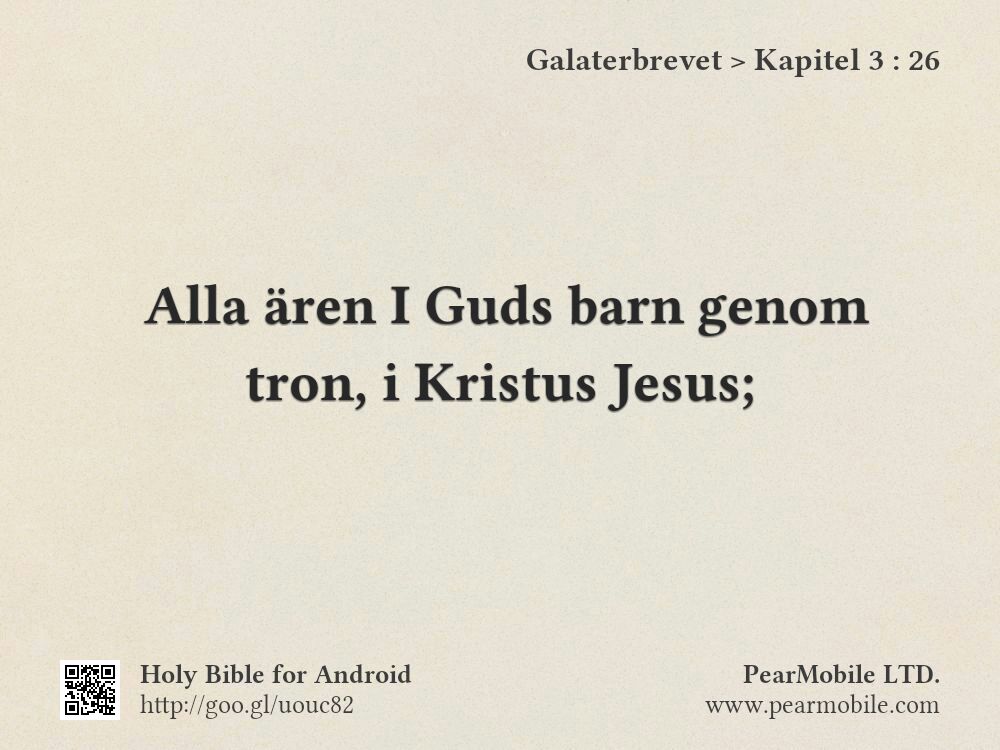 Galaterbrevet, Kapitel 3:26